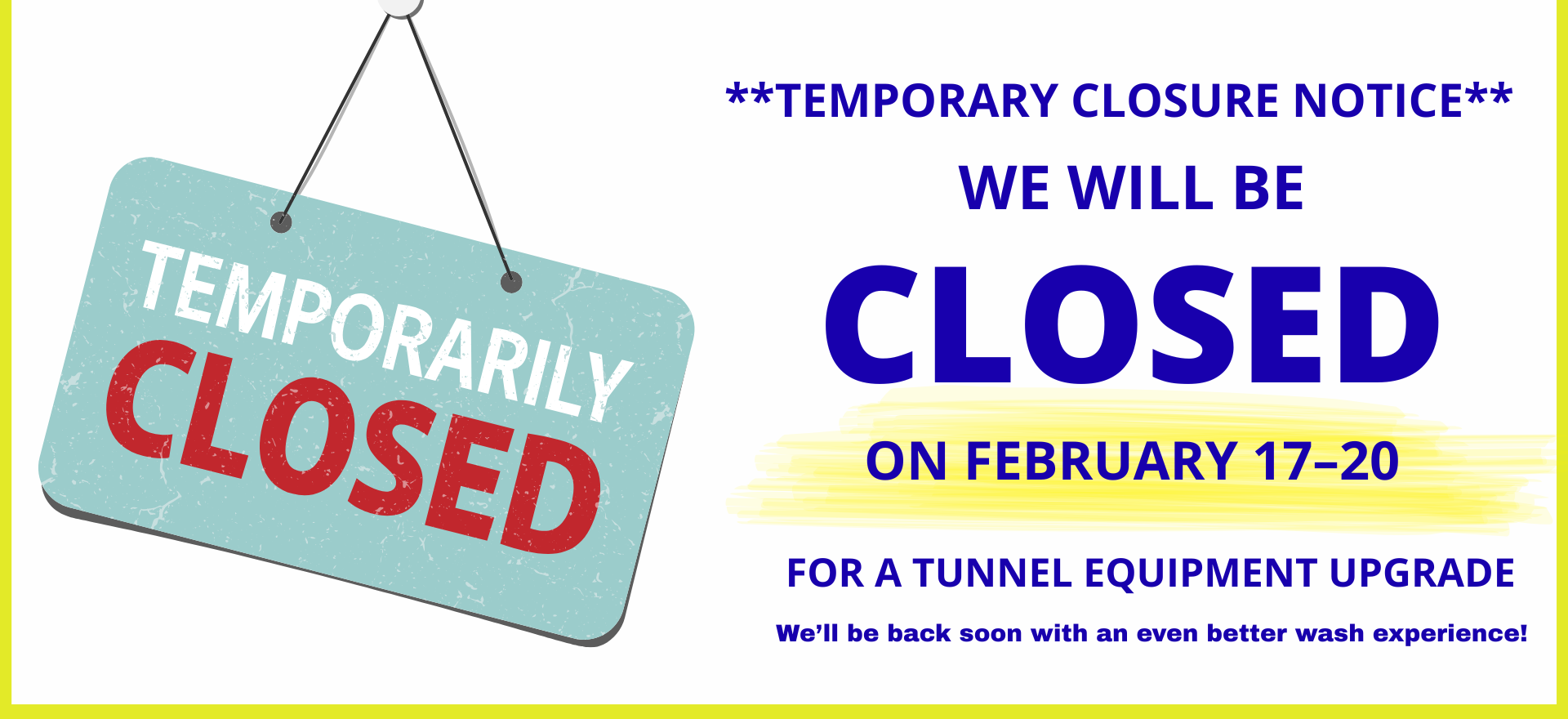 Temporary Closure Notice